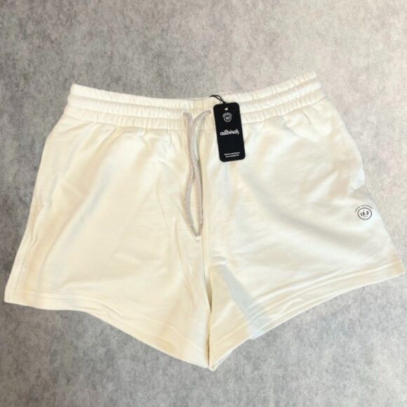 allbirds Pants - allbirds Sweat Shorts Womens 2XL White Cotton Hemp Knit Lounge Athleisure NEW!